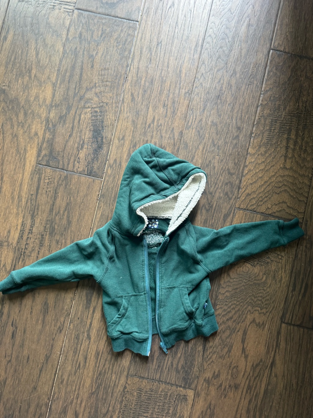 Kickee green bamboo Sherpa-Lined Green Hoodie